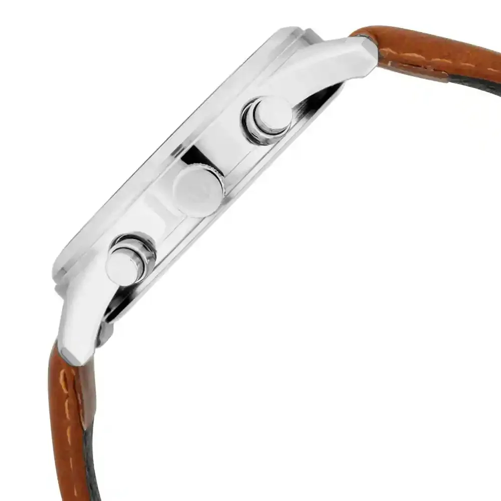 WW2151 Titan Workwear Multifunction Silver Leather Belt Watch 1805SL04