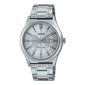 WW2509 Casio Standard Day Date Silver Chain Watch MTP-V006D-7CUDF