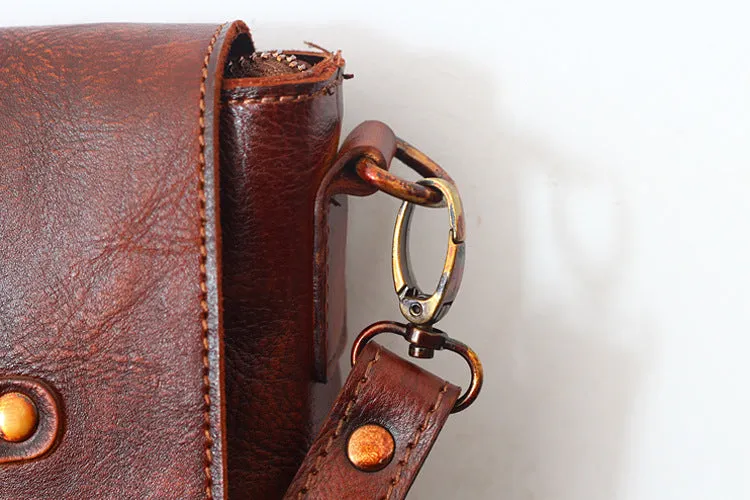 YAAGLE Women Classical Tanned Leather Cross Body Bag Messenger Laptop Bag Briefcase Vintage Handmade Work Bags YGPD2088
